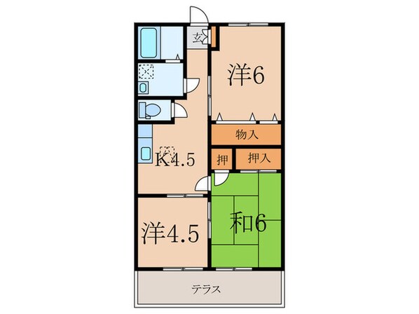 山合コーポの物件間取画像